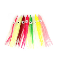 Vente en gros à 5cm, 6cm, 7cm, 10cm, 12cm, 15cm, jupe de calmar, leurre de pêche artificiel lumineux, pieuvre