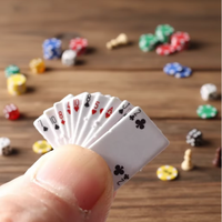 Accessoires pour jeux de cartes, accessoires pour maison de poupée, décors de photographie, jouets alimentaires miniatures, bricolage, cartes à jouer miniatures, scène