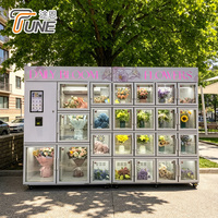 Distributeur automatique de fleurs réfrigéré Bloom Box, 24 casiers, écran tactile, pour la vente de bouquets frais