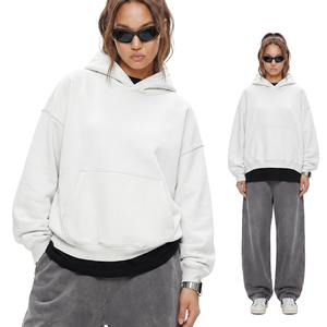 Sweat à capuche oversize personnalisé OEM pour femme, style streetwear, en molleton épais 100 % coton, modèle TKAN9036 - Product Image 3