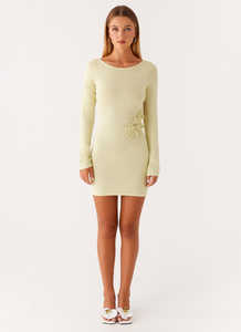 Женское дышащее мини-платье с длинным рукавом и открытой спиной - Product Image 4