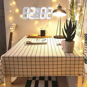 Desk <b>Clock</b> 3D Glow-in-the-dark <b>Digital</b> <b>Clock</b> <b>Wall</b> Voice-activated Silent Alarm <b>Clock</b> - Product Image 2