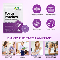 Patchs Transdermiques Solotree Focus : Soutien Concentration Profonde, Maintien de la Clarté Mentale, Autocollants de Santé pour Hommes et Femmes