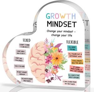 Oficina de Terapia Psicológica, Educación Artística, Ideas Desafiantes, Creencias, Decoración, Regalos Inspiradores, Forma de Corazón Acrílico - Product Image 5