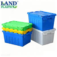 Conteneur de transport pour crabes avec trous d'aération, en plastique alimentaire, empilable, durable, écologique, avec nid incliné, boîte de transport pour crabes vivants