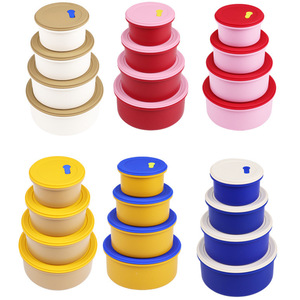 Silicone Food Storage Container Round With Lid Microwave Safe For Travel And Office Use - Product Image 2