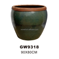 Jardinière en céramique à large base, grands pots de fleurs d'extérieur pour aménagement paysager de villa, cour et jardin