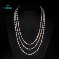 Chaîne Tennis Personnalisée avec Logo Avion, Plaqué Or 18K, Argent Sterling 925 Massif, Moissanite VVS Taille Émeraude Sertie Griffe, Style Hip-Hop pour Homme