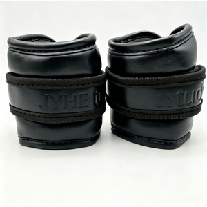 Lests de <span class=keywords><strong>cheville</strong></span> et de poignet en cuir PU durable avec logo/couleur personnalisés, en néoprène, noir/vert/marron/rouge bordeaux/doré, 2lb/3lb/4lb - Product Image 5