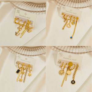 2025คุณภาพสูงใหม่ต่างหูห่วงสแตนเลสรูปหัวใจสำหรับเด็กผู้หญิงแนววินเทจสไตล์เกาหลีเครื่องประดับแฟชั่น - Product Image 6