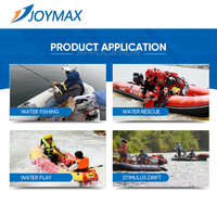 Kayak gonflable pliable et réglable JOYMAX ZM-330 de 3,3 m pour 2 personnes, canoë Dugout pour la pêche en eau de mer avec pagaies