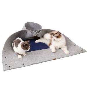 Çok fonksiyonlu RPET keçe kedi oyun matı pet köpek yatak kedi mağara yatağı - Product Image 4