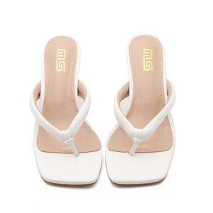 2025 nuova moda Plus Size <span class=keywords><strong>scarpe</strong></span> <span class=keywords><strong>con</strong></span> <span class=keywords><strong>tacco</strong></span> alto da <span class=keywords><strong>donna</strong></span> Design a punta quadrata per l'estate - Product Image 5