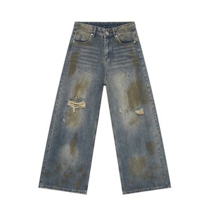 <span class=keywords><strong>กางเกง</strong></span><span class=keywords><strong>ยีน</strong></span><span class=keywords><strong>ส์</strong></span>ผู้ชายทรงหลวมแบบทำสีซีดขาดๆ สไตล์วินเทจ รุ่นขายดีปี 2025 สามารถสั่งทำได้ - Product Image 6