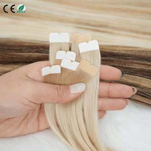 Extensiones de Cabello Humano Europeo con Cinta Adhesiva Mini, Rubias, Doble Trama, Alta Calidad, Cabello Remy 11A 12A, Todos los Colores 6-12, Precio de Fábrica - Product Image 1