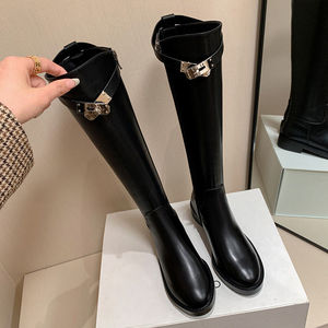 <span class=keywords><strong>Bottes</strong></span> hautes tendance pour femmes, fermeture éclair, bout pointu, talon aiguille, respirantes, confortables, souples, rehaussantes, toutes saisons - Product Image 2