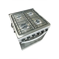 Cuisinière à gaz autonome 4 brûleurs avec four, en acier inoxydable, appareil de cuisson pour cuisine
