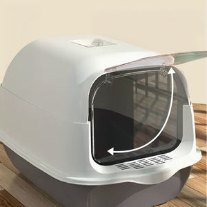 Nuova-2025 di alta qualità grande lettiera per gatti completamente chiusa con guscio in materiale PP, copertura per gatti - Product Image 4