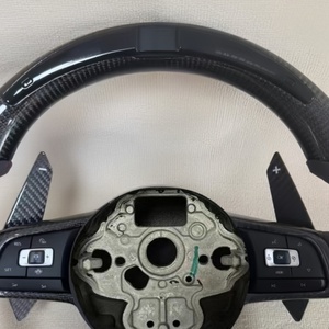 Volante Deportivo de Fibra de Carbono y Alcántara con Luces LED para <span class=keywords><strong>Volkswagen</strong></span> Golf 6 7 MK7 MK7.5 Passat B8 <span class=keywords><strong>Arteon</strong></span> CC Series GTI Bora Santana Caddy - Product Image 5