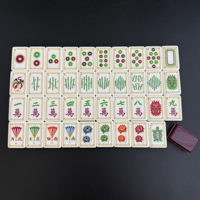 HIMORE Juego de Fichas de Mahjong Americanas de Lujo de 4 Capas de Acrílico Morado, Estilo Moderno, para Entretenimiento en Piscinas