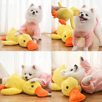 25/32/45cm Mainan Bebek Penenang untuk Anjing, Mainan Kunyah Bebek Kuning yang Tahan Lama untuk Anjing, Perlengkapan Hewan Peliharaan Dalam Ruangan, Mainan Bebek Berbunyi untuk Anjing