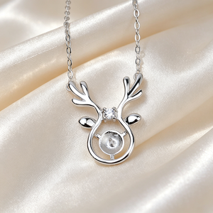 S925 Sterling Silber Hirschgeweih-Anhängerfassung, rhodiniert, DIY Perlenkette Fassungshalter, Schmuckherstellungszubehör - Product Image 1