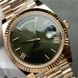 Drioshipping Custom Stainless Steel Japanese Movement Calendar Custom Gold Luxury <b>Watch</b> Men's High Quality <b>Mechanical</b> <b>Watch</b> - Product Image 2