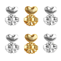 Supports de boucles d'oreilles ajustables en argent sterling S925 pour oreilles tombantes, support lourd et sécurisé pour boucles d'oreilles, couleur or