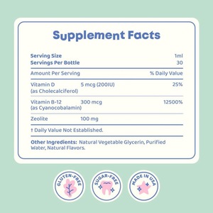 Detox Zee Zeolite for Kids Drops 30 servings, viral on <strong>TikTok</strong>, gluten-<strong>free</strong>, no sugar, gentle detox, supports children's health - Product Image 2