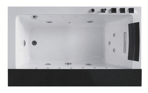 AFFINARE-Baignoire en acrylique encastrée de 1.7m <span class=keywords><strong>avec</strong></span> hydromassage pour jacuzzi, bain à remous intégré, pour intérieur, appartement, salle de bain, 1 personne - Product Image 4