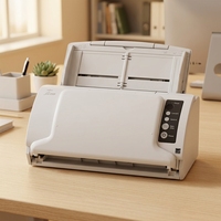 Scanner compact A4 recto-verso 27ppm 54ipm double CIS 600dpi USB 2.0 blanc pour bureau