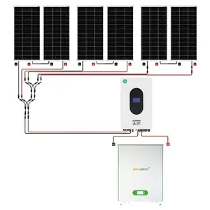 ソーラーパネルキット発電機5KWオン/オフグリッドハイブリッドソーラーインバーター10kw15KW20KW家庭用ソーラーエネルギーシステム