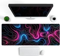 Tapis de souris de jeu personnalisé de haute qualité avec base en caoutchouc antidérapante, design liquide, sublimation pour le bureau