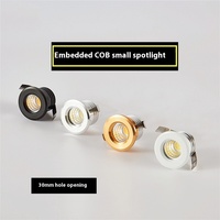 Mini spot encastré LED en aluminium, diamètre du trou 30 mm, haute luminosité 3W, éclairage intérieur pour armoire et plafond