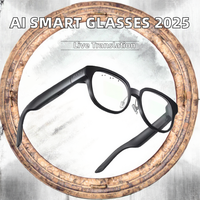 Gafas Inteligentes con IA ODM 2025, Nuevo Lanzamiento, Inalámbricas, Android, iPhone, Todo en Uno, Navegación Invisible, Traducción, IPX-6