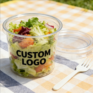 Vasos de Plástico Transparente para Ensalada de Frutas de 24 oz y 16 oz, Recipientes Desechables de Alta Calidad para Frutas - Product Image 5