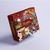 Boîte alimentaire pliable personnalisable en papier, jetable, 100% compostable et biodégradable, pour sushi, boulangerie, à emporter, avec gaufrage et pelliculage mat