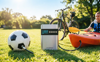 Compresseur d'air portable sans fil 12V 150 PSI avec manomètre numérique, gonfleur de pneus, démarreur et lumière d'urgence, moniteur de pression des pneus