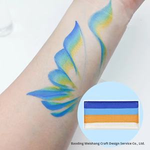 Juego de pintura corporal profesional de alta saturación a base de agua fácil de limpiar 20g tira de arco iris <span class=keywords><strong>mariposa</strong></span> azul <span class=keywords><strong>para</strong></span> humanos - Product Image 1