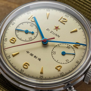 RED STAR Orologio automatico da uomo con cassa in acciaio inossidabile, vetro zaffiro, modello pilota 1963, 38 mm, impermeabile, cronografo retrò vintage - Product Image 4