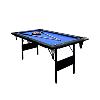 SZX Portable 6-7 FT Table de billard pliante Jeu de billard Snooker Comprend des queues de boules