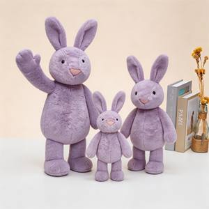 Lapin à longues oreilles de dessin animé 40 cm 16 pouces Cadeaux de Pâques Jouets en peluche en coton doux Plusieurs couleurs Emballage en vrac Remplissage en PP - Product Image 5