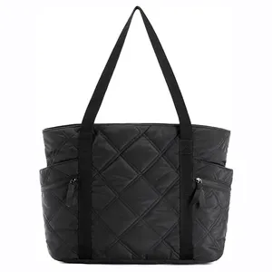 Tote Bag trapuntato in cotone imbottito da donna borse della spesa Casual grande borsa calda e carina Tote Bag