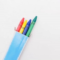 Ensemble de crayons de cire non toxiques de 6 couleurs en gros, logo personnalisé, peinture artistique pour enfants, respectueux de l'environnement
