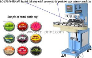 Tốc Độ Cao 4 Màu Băng Tải Vành Đai Tampon Pad Máy In Bút Nhỏ Đối Tượng Keychain Cho Nắp Chai Nhựa - Product Image 5