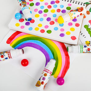 Mobee P022B01 6 couleurs Dot Makers <span class=keywords><strong>Bingo</strong></span> Pen Washable Paint Watercolor Pen Outils de peinture pour enfants bing dot marker - Product Image 4