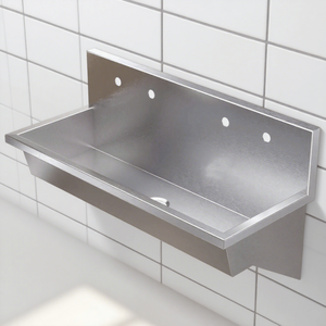 Tùy Chỉnh Dài Rửa Máng Rửa Tay 304 Thép Không Gỉ Chìm Cho Các Trường Học Nhà Máy Ngoài Trời Công Nghiệp Tường Núi Tiện Ích Bồn Rửa - Product Image 5