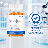 Gummies pour les yeux à marque privée OEM, supplément de lutéine et de myrtille avec zéaxanthine, vitamine C et zinc pour le soutien de la vision, 60 unités