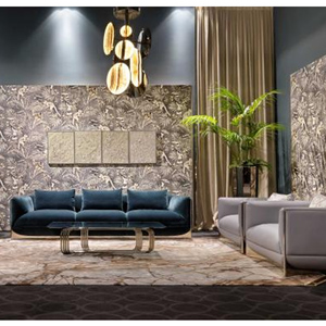 เฟอร์นิเจอร์มิโว ชุดโซฟาหรูหราสไตล์อิตาลีสำหรับบ้าน โซฟาห้องนั่งเล่นทันสมัย ผ้ากำมะหยี่สีน้ำเงินสำหรับโซฟา - Product Image 6