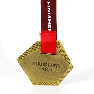 Xieyuan Factory Custom Logo Award Medals With Ribbon Blank Gold Silver Bronze Honour Cycling Running Marathon Metal Sport Medal